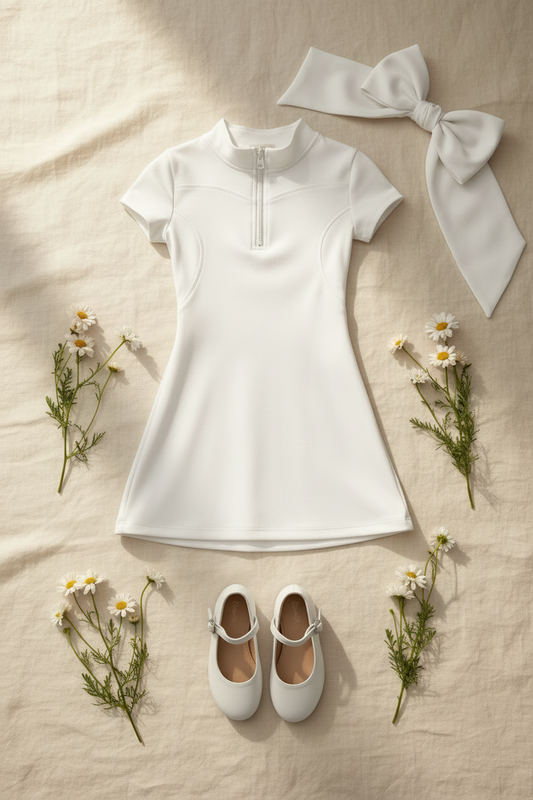 Белое платье flat lay